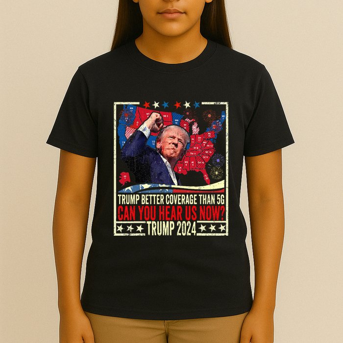 Retro Trump Better Coverage Than 5g Can You Hear Us Now T-Shirt