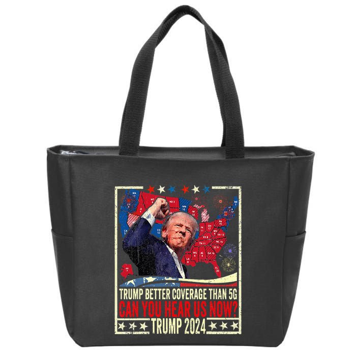 Retro Trump Better Coverage Than 5g Can You Hear Us Now Zip Tote Bag