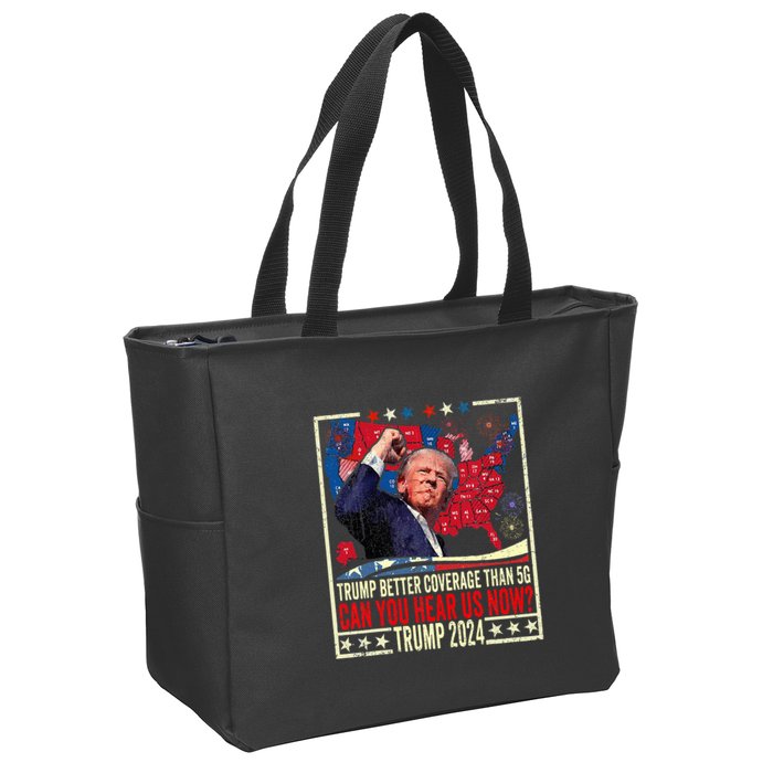 Retro Trump Better Coverage Than 5g Can You Hear Us Now Zip Tote Bag