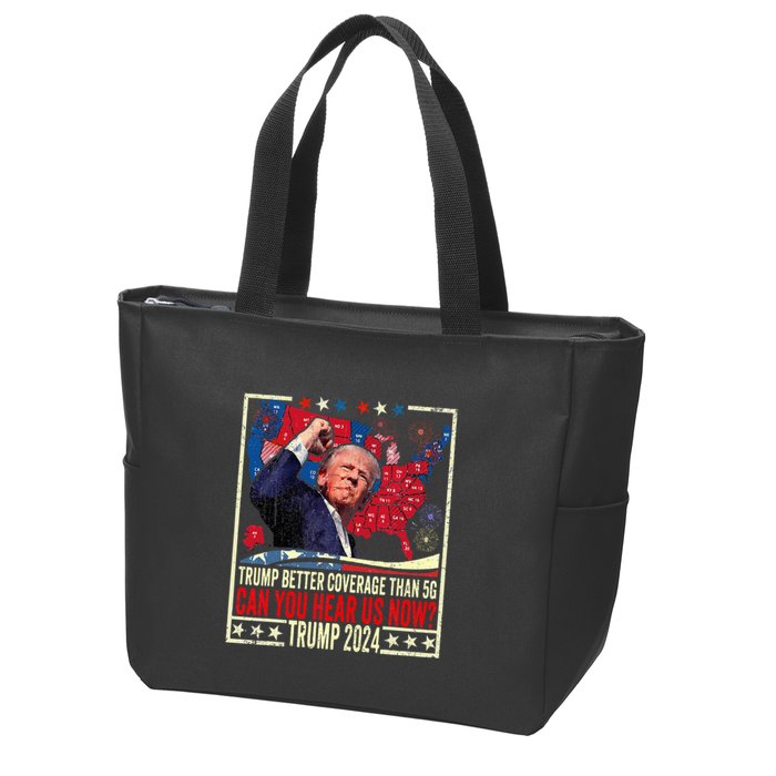 Retro Trump Better Coverage Than 5g Can You Hear Us Now Zip Tote Bag