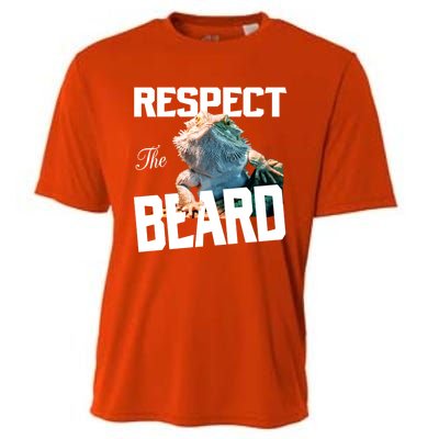 Respect The Beard Reptile Lizard Gift Cooling Performance Crew T-Shirt