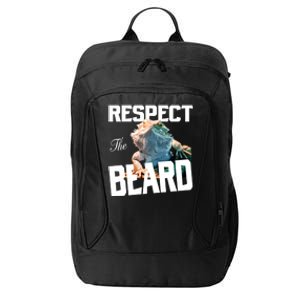 Respect The Beard Reptile Lizard Gift City Backpack