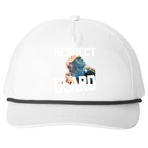 Respect The Beard Reptile Lizard Gift Snapback Five-Panel Rope Hat