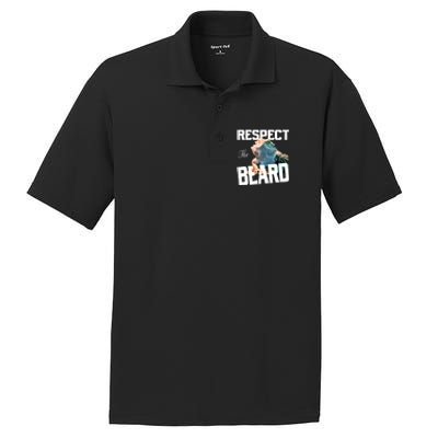 Respect The Beard Reptile Lizard Gift PosiCharge RacerMesh Polo