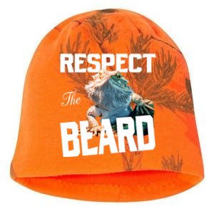 Respect The Beard Reptile Lizard Gift Kati - Camo Knit Beanie