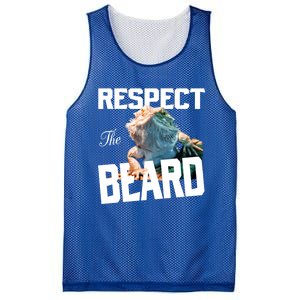 Respect The Beard Reptile Lizard Gift Mesh Reversible Basketball Jersey Tank