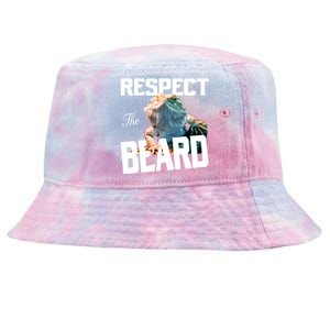 Respect The Beard Reptile Lizard Gift Tie-Dyed Bucket Hat