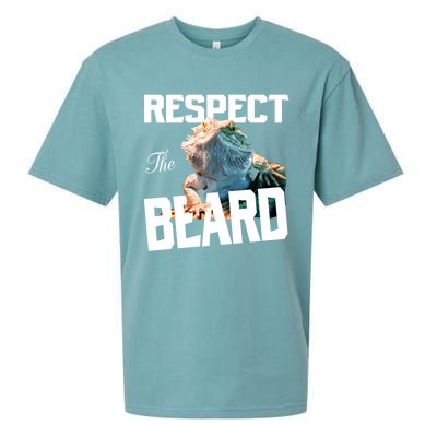 Respect The Beard Reptile Lizard Gift Sueded Cloud Jersey T-Shirt