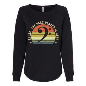 Relax The Bass Player Is Here Bassist Gifts Music Guitar Womens California Wash Sweatshirt