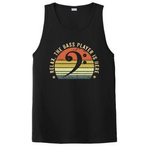 Relax The Bass Player Is Here Bassist Gifts Music Guitar PosiCharge Competitor Tank