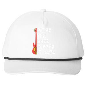 Relax The Bass Player Is Here Funny Music Bassist Guitar Snapback Five-Panel Rope Hat