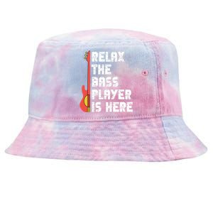 Relax The Bass Player Is Here Funny Music Bassist Guitar Tie-Dyed Bucket Hat