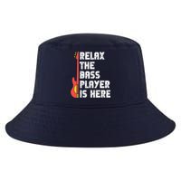 Relax The Bass Player Is Here Funny Music Bassist Guitar Cool Comfort Performance Bucket Hat