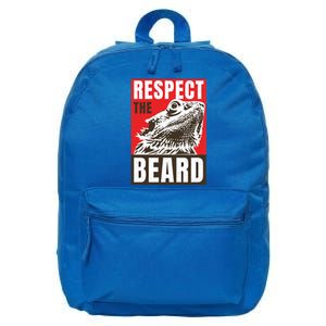 Respect The Bearded Dragon Bearded Dragon Daddy Lizard Cool Gift 16 in Basic Backpack