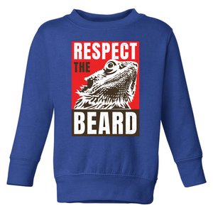 Respect The Bearded Dragon Bearded Dragon Daddy Lizard Cool Gift Toddler Sweatshirt