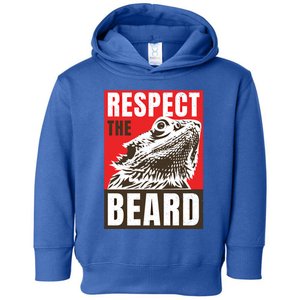 Respect The Bearded Dragon Bearded Dragon Daddy Lizard Cool Gift Toddler Hoodie