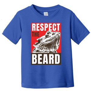 Respect The Bearded Dragon Bearded Dragon Daddy Lizard Cool Gift Toddler T-Shirt