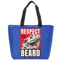 Respect The Bearded Dragon Bearded Dragon Daddy Lizard Cool Gift Zip Tote Bag