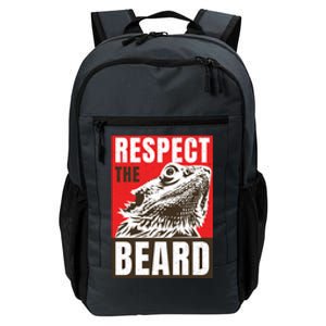 Respect The Bearded Dragon Bearded Dragon Daddy Lizard Cool Gift Daily Commute Backpack