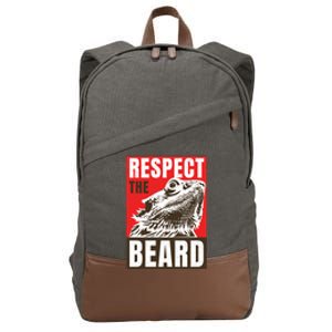 Respect The Bearded Dragon Bearded Dragon Daddy Lizard Cool Gift Cotton Canvas Backpack