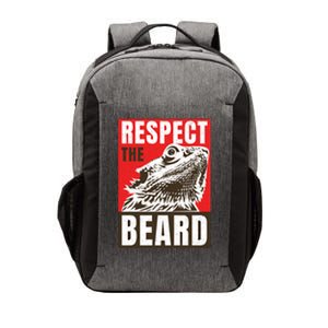 Respect The Bearded Dragon Bearded Dragon Daddy Lizard Cool Gift Vector Backpack