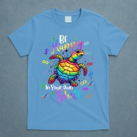 Rainbow Turtle Be Happy In Your Own Shell Autism Awareness T-Shirt