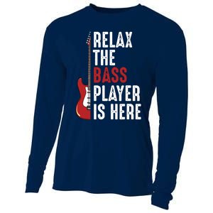 Relax The Bass Player Is Here Guitarist Instrument Strings Cooling Performance Long Sleeve Crew