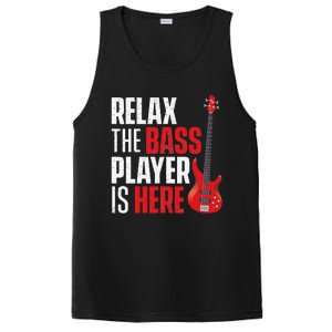 Relax The Bass Player Is Here Bassist Gifts Music Guitar PosiCharge Competitor Tank