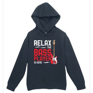 Relax The Bass Player Is Here Funny Music Bassist Guitar Urban Pullover Hoodie