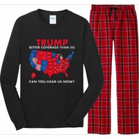 Retro Trump Better Coverage Than 5g Can You Hear Us Now Long Sleeve Pajama Set