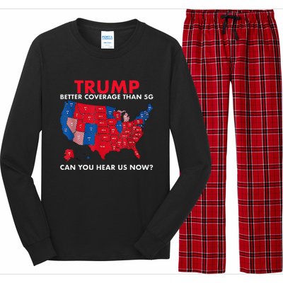 Retro Trump Better Coverage Than 5g Can You Hear Us Now Long Sleeve Pajama Set