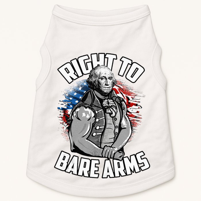 Right To Bare Arms 4th Of July Doggie Tank