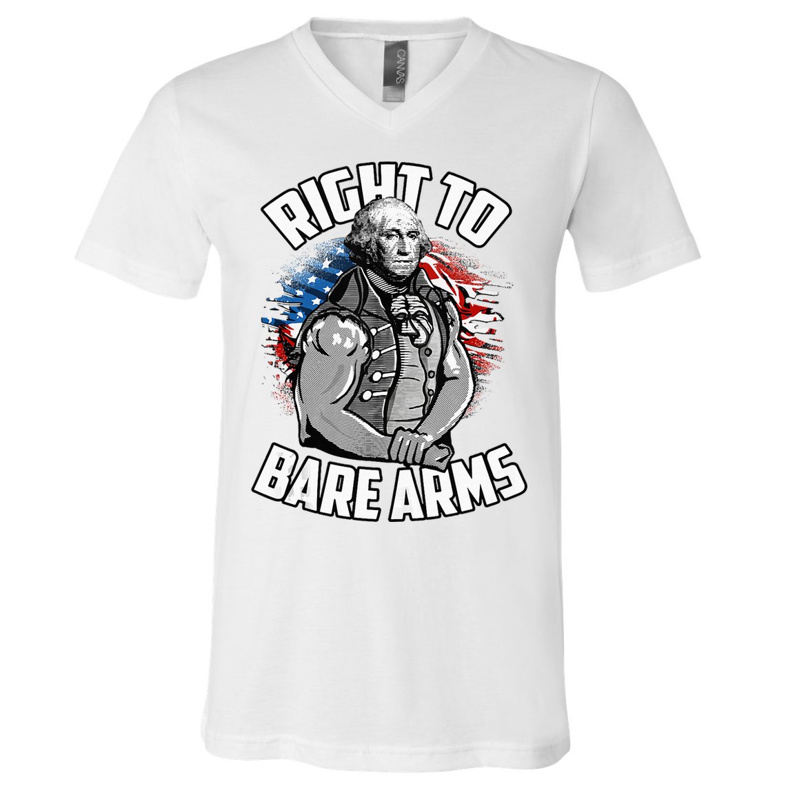 Right To Bare Arms 4th Of July V-Neck T-Shirt