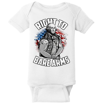 Right To Bare Arms 4th Of July Baby Bodysuit