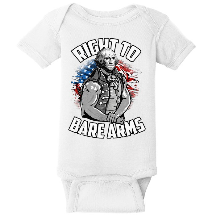 Right To Bare Arms 4th Of July Baby Bodysuit