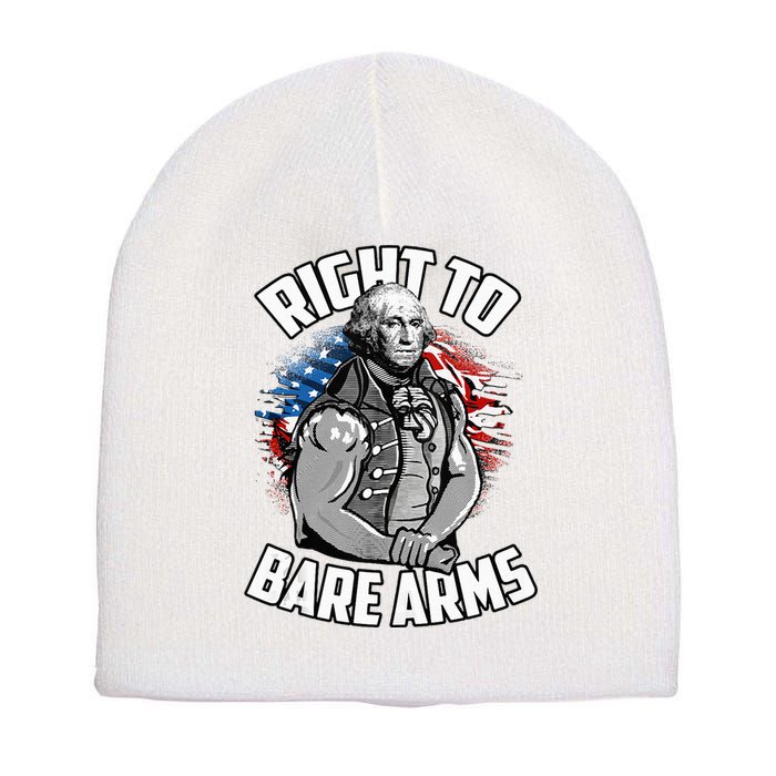 Right To Bare Arms 4th Of July Short Acrylic Beanie