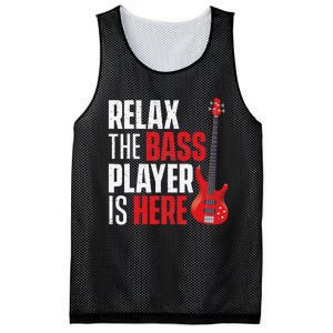 Relax The Bass Player Is Here Bassist Guitarist Musician Mesh Reversible Basketball Jersey Tank