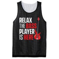 Relax The Bass Player Is Here Bassist Guitarist Musician Mesh Reversible Basketball Jersey Tank