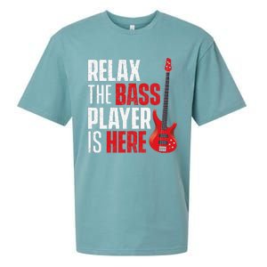 Relax The Bass Player Is Here Bassist Guitarist Musician Sueded Cloud Jersey T-Shirt