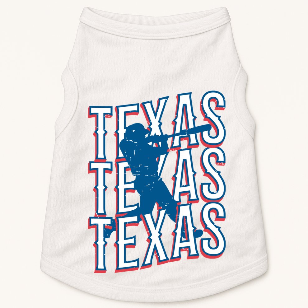 Retro Texas Baseball Doggie Tank