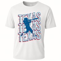 Retro Texas Baseball Cooling Performance Crew T-Shirt