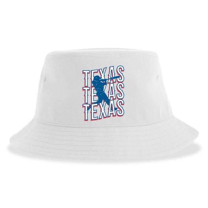 Retro Texas Baseball Sustainable Bucket Hat