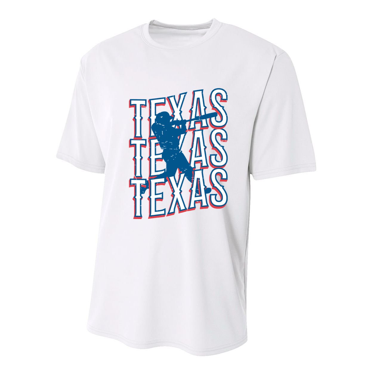 Retro Texas Baseball Youth Performance Sprint T-Shirt