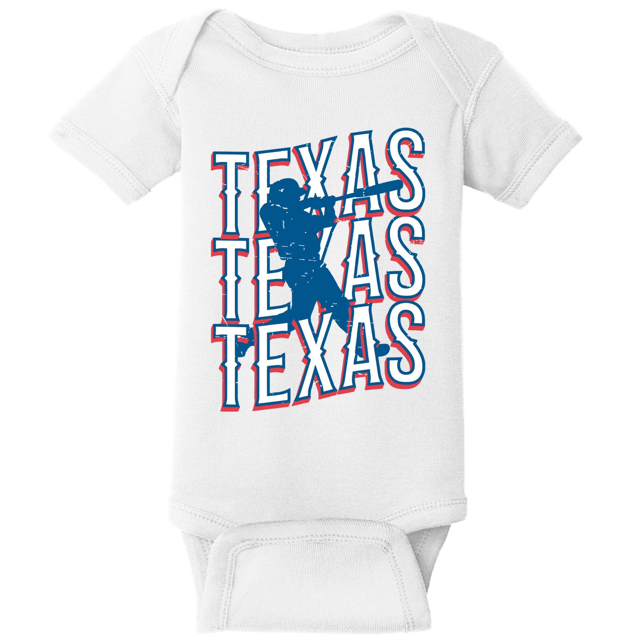 Retro Texas Baseball Baby Bodysuit