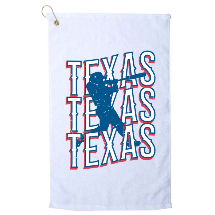 Retro Texas Baseball Golf Towel