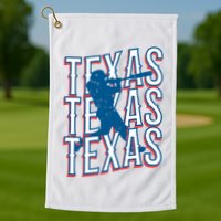Retro Texas Baseball Golf Towel
