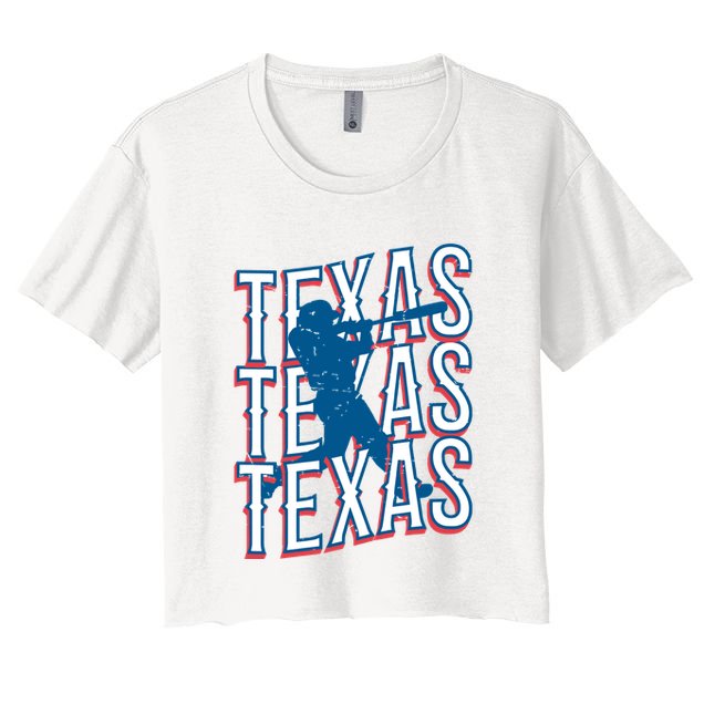 Retro Texas Baseball Crop Top
