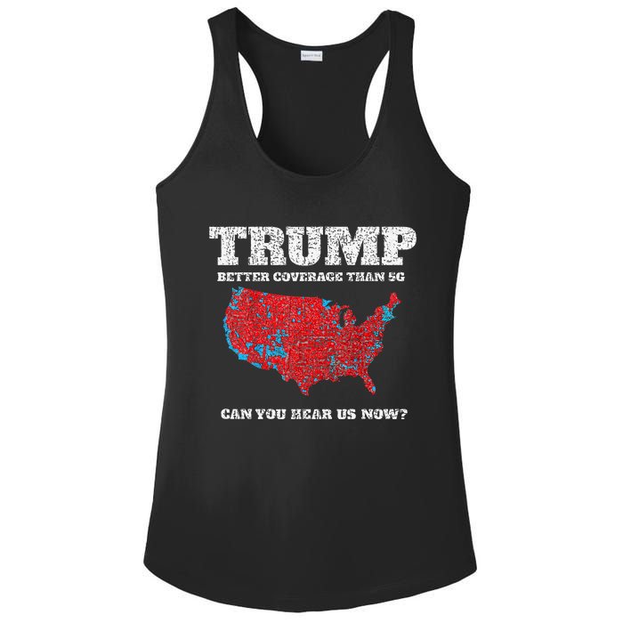 Retro Trump Better Coverage Than 5g Can You Hear Us Now Ladies PosiCharge Competitor Racerback Tank