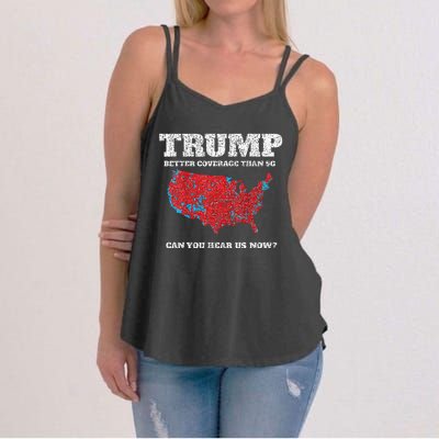 Retro Trump Better Coverage Than 5g Can You Hear Us Now Women's Strappy Tank