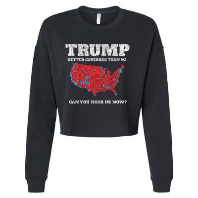 Retro Trump Better Coverage Than 5g Can You Hear Us Now Cropped Pullover Crew